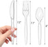 Heavy Duty Plastic Cutlery Set - Disposable 30 Forks 30 Spoons 30 Knives, Clear, Pack of 90 by PSTVITA
