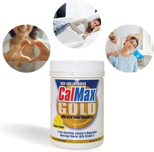 Dr. Newton’s Naturals CalMax Gold Powder Drink Mix - 2:1 Ratio of Calcium & Magnesium with Vitamin C + Essential Trace