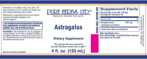 Pure Herbs (4 oz.) , Ltd. Astragalus