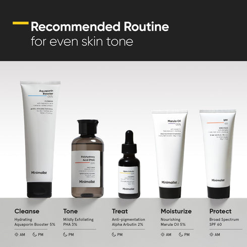 Minimalist 2% Alpha Arbutin Serum, 1 Fl Oz, Removes Pigmentation, Acne Marks, Dark Spots, Brighter & Even Tone for All