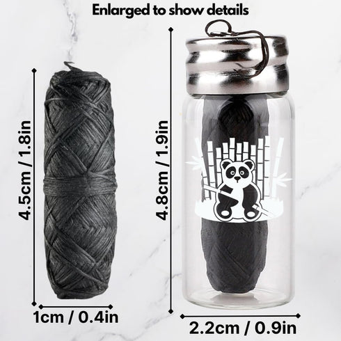 Dental Floss with Bamboo Charcoal Woven Thread, Mint Flavor for Fresh Breath