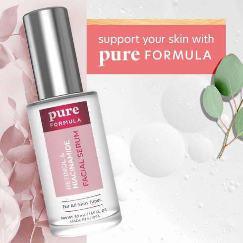 Retinol and Niacinamide Face Serum, Treats Blemishes, Acne Marks & Dark Spots, Brightening & Anti-Aging Facial Serum,