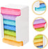 Portable Weekly Medicine Organizer Box with Colorful Compartments Magnetic Lid Design Travel-Friendly Pill Case