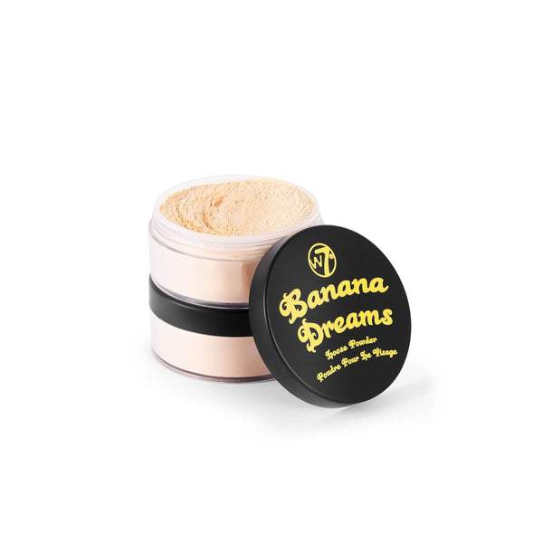 W7 Banana Dreams Loose Setting Powder, Weightless Yellow Blurring Powder for All Skin Tones - 2 Pack