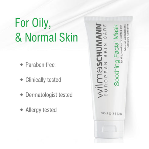 Soothing Facial Mask - Moisturizing Cream Mask for Dry and Sensitive Skin, 3.5OZ/105ML