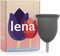 Lena Menstrual Cups - Reusable Period Cup, Silicone Menstrual Cup for Super Heavy Flow, Large, Gray