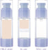RONRONS 1oz Airless Pump Bottles - Refillable Leak Proof Travel Toiletry Containers (3 Pieces)