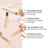 Kitsch Professional Alligator Clips for Hair Styling – 3.5" Aluminum Hair Sectioning Clips, Rose Gold, 6 Pcs