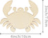 Zontween 20 Unfinished Crab Wooden Tag Hanging Wood Sea Animals Wood Cutout Blank Wood Slices Wooden Tags with Twine