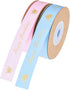 Happy Birthday Ribbon 2 Rolls, 1.5cm Satin Gift Wrap Ribbons for Bouquet, DIY Flower Birthday Wrapping, Party Supplies