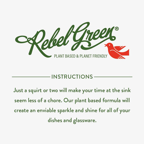 Rebel Green Super Deluxe Dish Soap - Natural Liquid Dish Detergent Scented with Peppermint & Lemon (16 oz, 1 Pack)