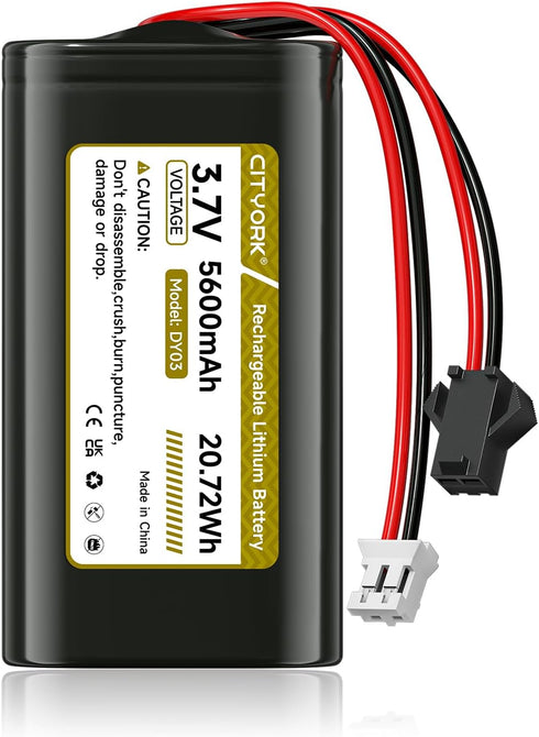 Palowextra 3.7V 5600mAh Lithium ion Rechargeable Battery ICR18650 Pack with SM2.0 PH2.0 2P