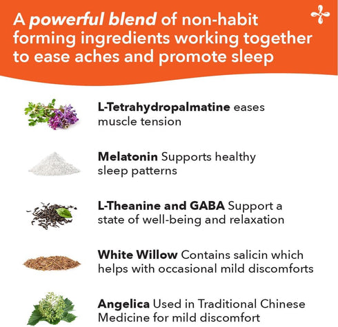 LifeSeasons Relieve-R PM, Eases Nighttime Aches & Discomfort, Supports Natural Sleep Cycles, 46 Capsules
