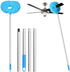 Eunice Ceiling Fan Duster with Extension Pole, Adjustable Fan Cleaner Blade for High Ceiling, Blue