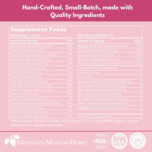 Mountain Meadow Herbs Vita-MOM, Herbal Prenatal Vitamins for Women, 2-month Supply (120 ct.)