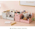 Simbuy Pink Makeup Organizer for Vanity— Bathroom Countertop Cosmetics Organizer with Drawers for Lipstick and Jewelry