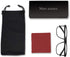 MARE AZZURO Men's Square Reading Glasses, Black, 0 to 6.0 in Multiple Strengths (100)