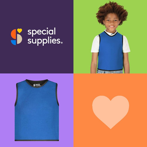 Small Blue Sensory Compression Vest for Deep Pressure