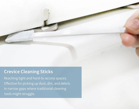 Disposable Detail Cleaning Brush - Tight Spaces, Detail Gap Crevice Tool Set, Toilet Bowl Corner Scrubber, Stick