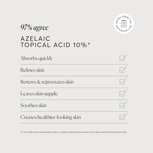 Naturium Azelaic Topical Acid 10%, Face & Skin Care Treatment with Niacinamide & Vitamin C, 1 oz