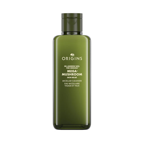 Origins Mega-Mushroom Micellar Cleanser for Sensitive Skin, 6.7 Fl Oz with Reishi Mushroom