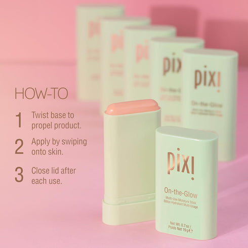 Pixi Beauty On-the-Glow | Colorless Solid Moisturizer Stick | Multi-Use Moisturizer | Travel-Friendly Hydration (0.67