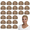 Stocking Wig Cap for Women, Brown Lace Front Wig Cap, 24 PCS