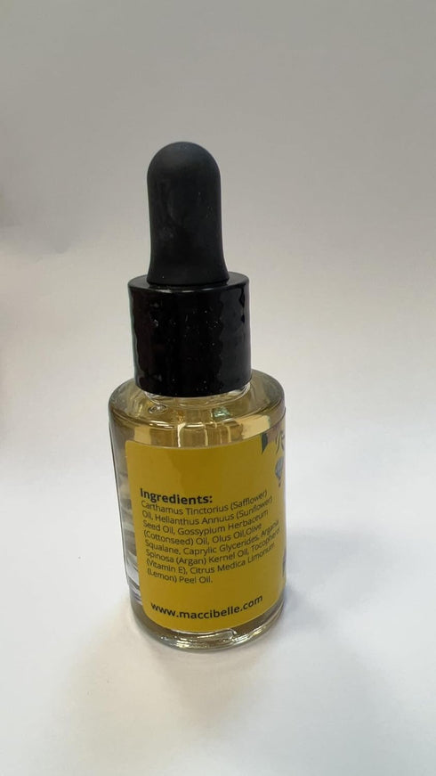 Maccibelle Cuticle Oil, 0.5 oz to Soothe Dry Cracked Cuticles (Lemon, 0.5 Fl Oz)