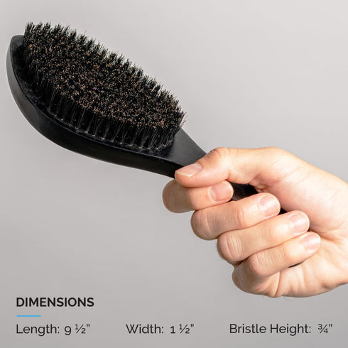 ZEUS Premium Hair Brush, Men's Grooming Beard & Hair Brush, 100% Boar Bristle & Beech Wood Handle