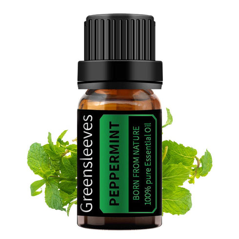 GREENSLEEVES Peppermint Essential Oil, 10ml Pure Plant-Based Fragrance for Aromatherapy, Diffuser & Soap Making