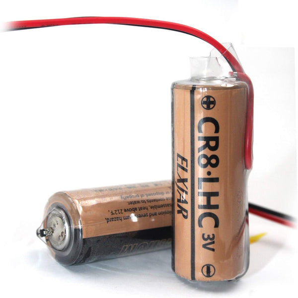elxjar 2-Pack 3V 3000mAh Lithium Battery Replacement for Fuji FDK CR8.LHC, Toto CR8-LHC, and More