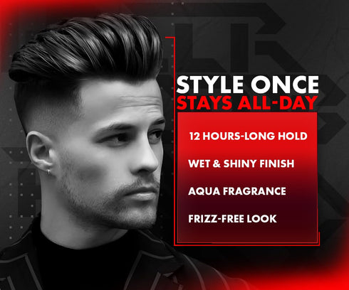 UrbanGabru Aqua Hair Comb Wax, 2-in-1 Men Hair Styling Wax for Strong Hold and Wet Look