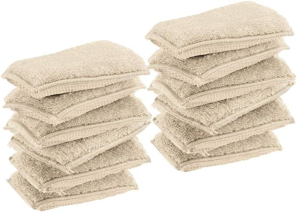 KMAKII Bamboo Kitchen Sponges, Super Absorbent Cleaning Sponges, Pack of 12