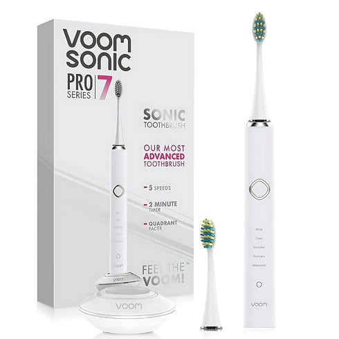 Voom Sonic Pro 7 Electric Toothbrush for Adults, Sonicare with 40000 VPM, 5 Deep Clean Modes, Rechargeable, Lasts