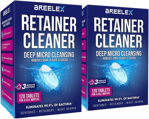 Denture Cleaning Tablets - Retainer Cleaner Tablets for Aligner, Mouth & Night Guard - 240 Tablets Total, FSA HSA