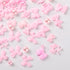 Pink Bow-Knot Nail Stud Rhinestones Crystal, 3D Bows Nail Charm Set for DIY Decoration Nail Art Rhinestones
