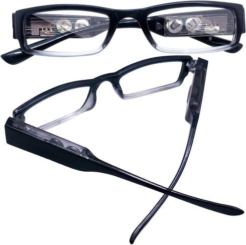 3 Pack Reading Glasses with Lights, Magnifying Glasses with Bright LED for Men and Women