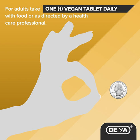 Deva Nutrition Vegan Chelated Iron 29 mg with B-12, 90 Tablets, High Potency