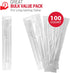 100 Pack Heavy Duty Plastic Clear Knives, Disposable Individually Wrapped, Sturdy Like Silverware, Perfect for Catering