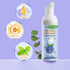 Toddler Foam Toothpaste with Low Fluoride for U Shaped Toothbrush, Foaming Dental Care for Kids (Strawberry+Blueberry)