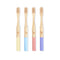 Kids Bamboo Toothbrush Set of 4 with Soft Bristles, Eco Friendly, BPA Free