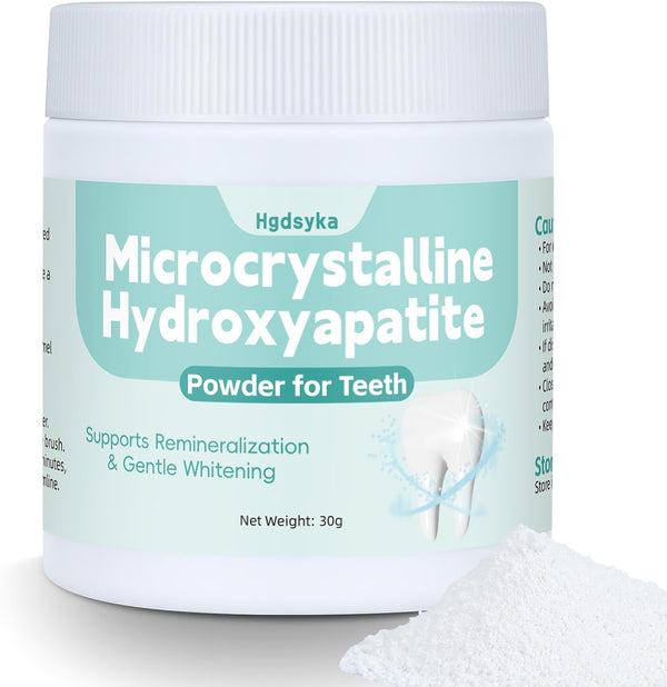 Hgdsyka Microcrystalline Hydroxyapatite Powder for Teeth, MCHA Tooth Powder Additive for Daily Dental