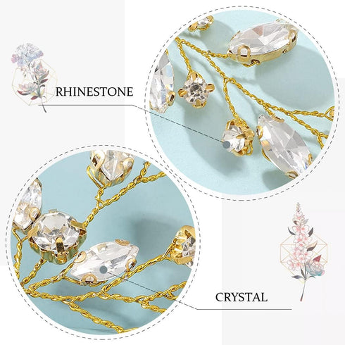 JAKAWIN Bride Crystal Wedding Hair Vine, Silver Bridal Hair Piece Rhinestone Accessories for Women