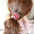 Ruihfas 5Pcs Girls Women Hair Accessories - Pearls Flower Elastic Hair Ties, Headbands & Ponytail Holders