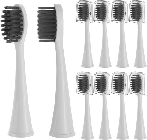 10 Pack Replacement Toothbrush Heads for Burst Electric Toothbrush, YMPBO Deep Cleaning Bristle Design, White