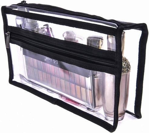 Clear PVC Makeup Bag, Transparent Large Cosmetic Organizer Bag, Travel Makeup Accessories Storage Pouch
