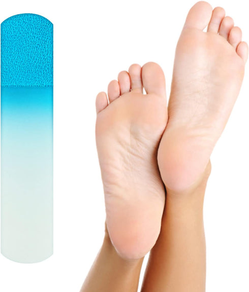 SIUSIO 2Pcs Glass Foot File - Pedicure Rasp for Dead Skin Remover, Calluses, Coarse Hard Skin, Smooth Foot Care Tool