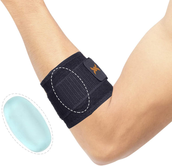 THX4COPPER Infused Adjustable Compression Elbow Support Brace with Pad for Muscle and Joint Pain Relief