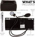 White Coat Deluxe Aneroid Sphygmomanometer - Professional Blood Pressure Monitor with Black Cuff