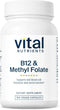 Vital Nutrients Vitamin B12 & Methyl Folate, Vegan Supplement, 100 Capsules